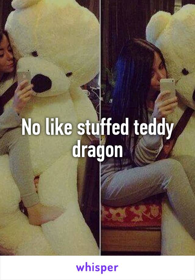 No like stuffed teddy dragon