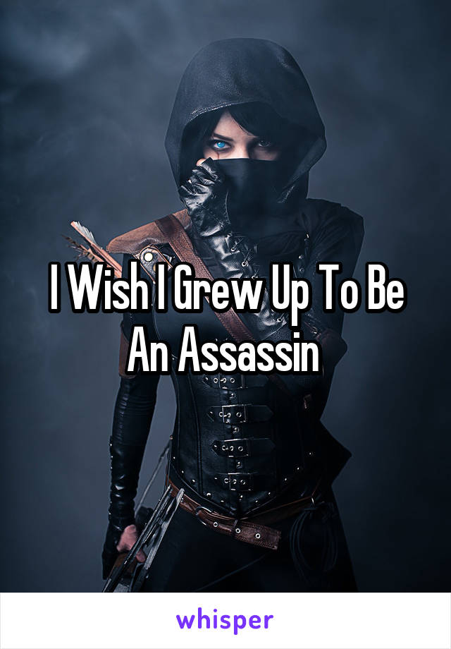 I Wish I Grew Up To Be An Assassin 