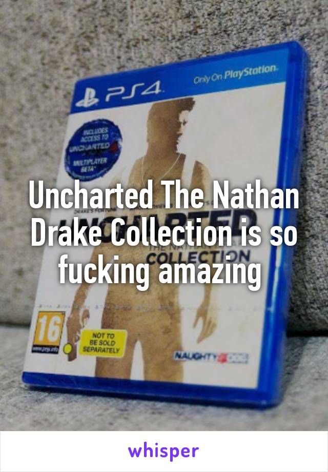 Uncharted The Nathan Drake Collection is so fucking amazing 