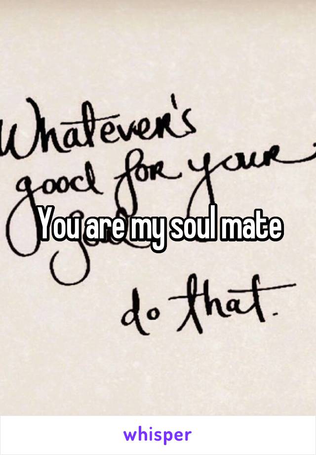 You are my soul mate