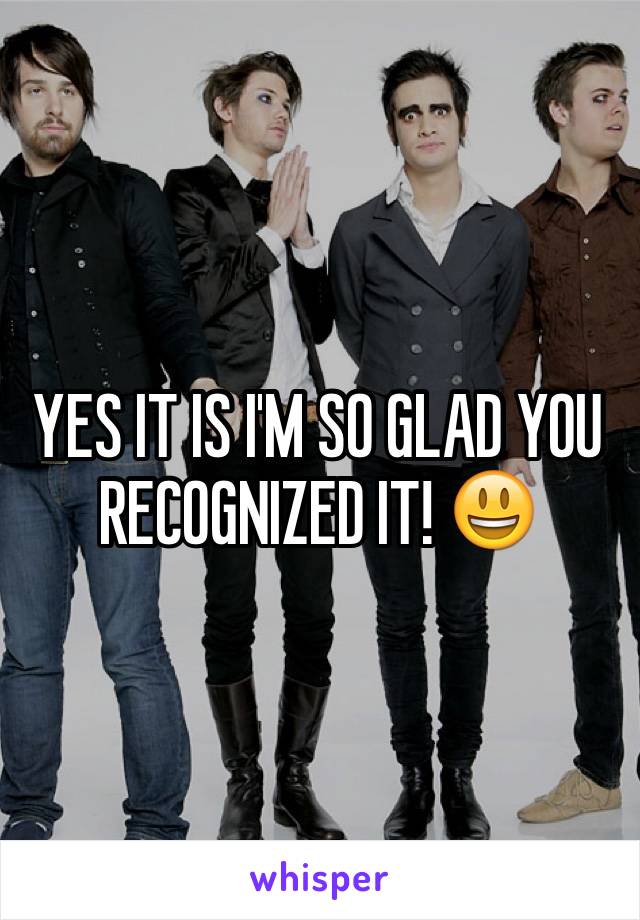 YES IT IS I'M SO GLAD YOU RECOGNIZED IT! 😃