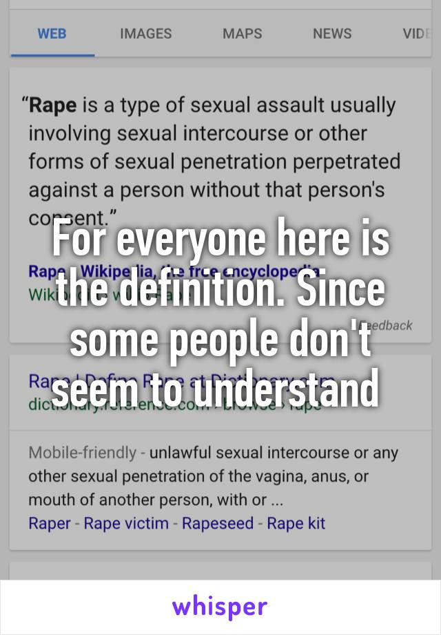 For everyone here is the definition. Since some people don't seem to understand 