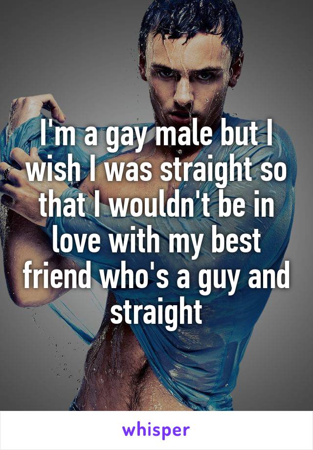 I'm a gay male but I wish I was straight so that I wouldn't be in love with my best friend who's a guy and straight