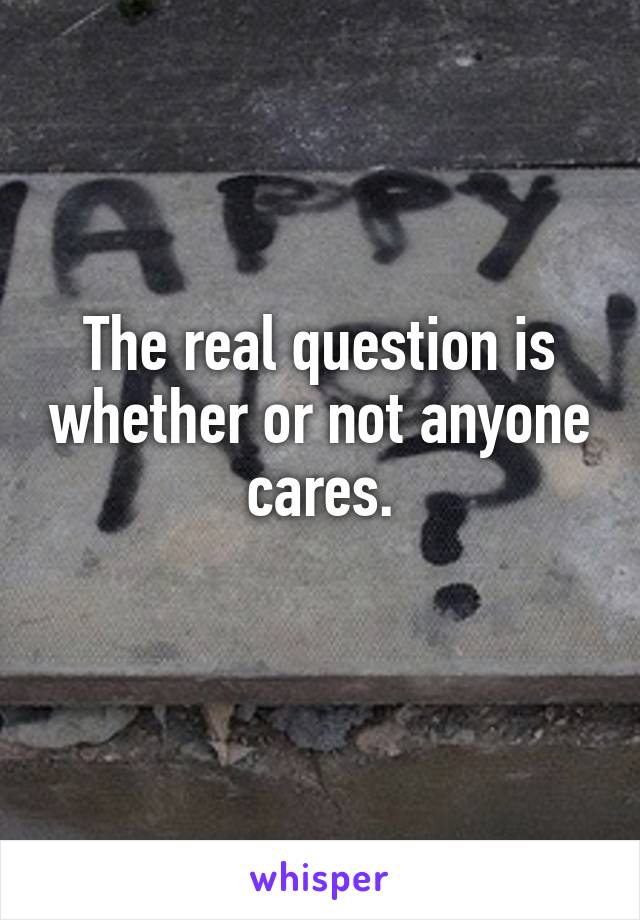 The real question is whether or not anyone cares.
