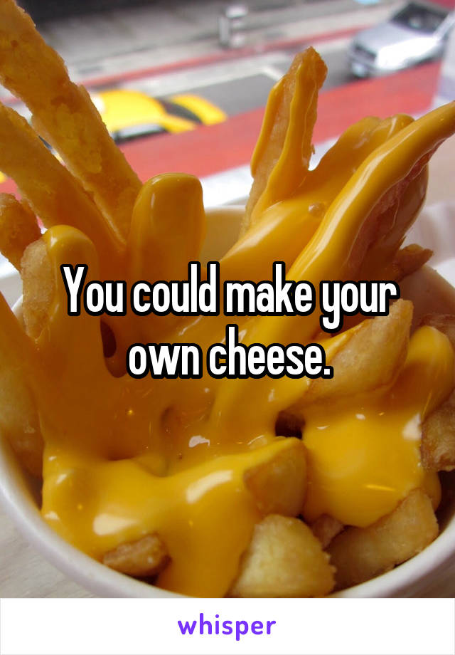 You could make your own cheese.