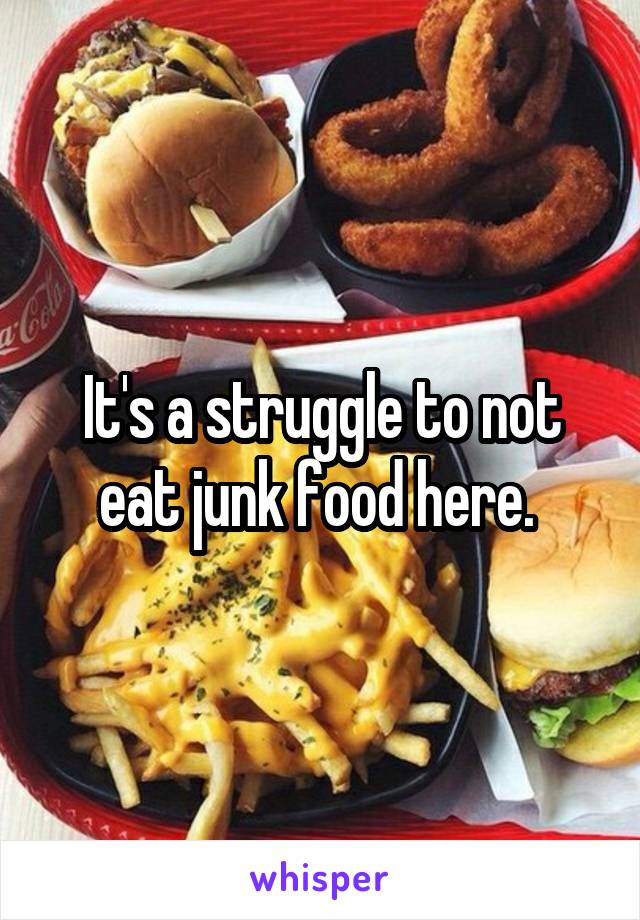 It's a struggle to not eat junk food here. 