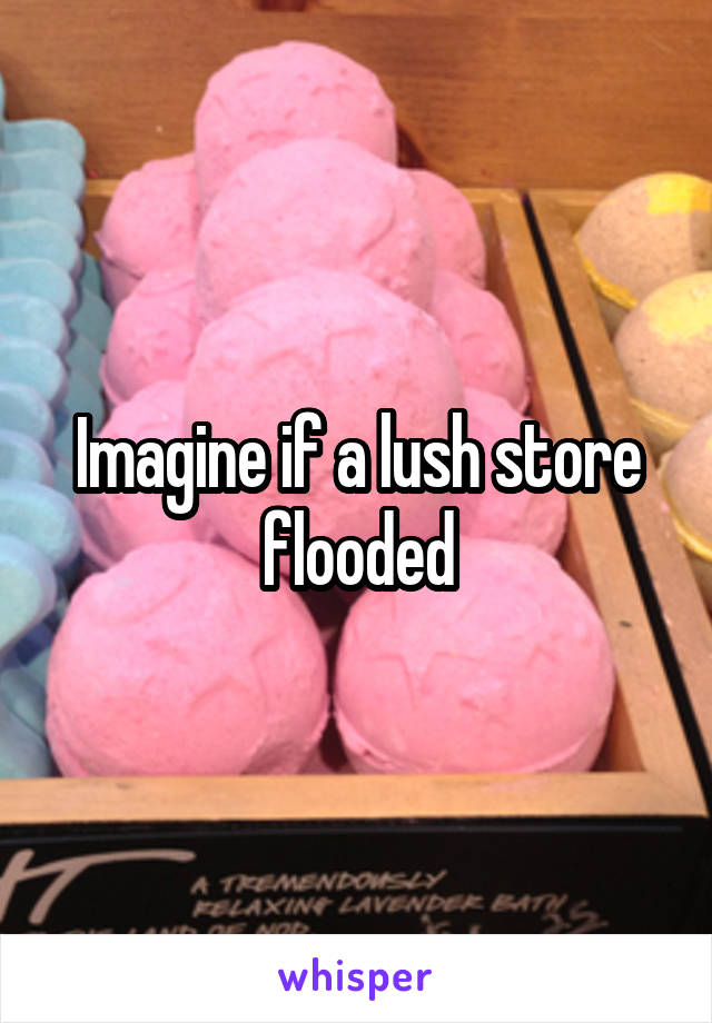 Imagine if a lush store flooded