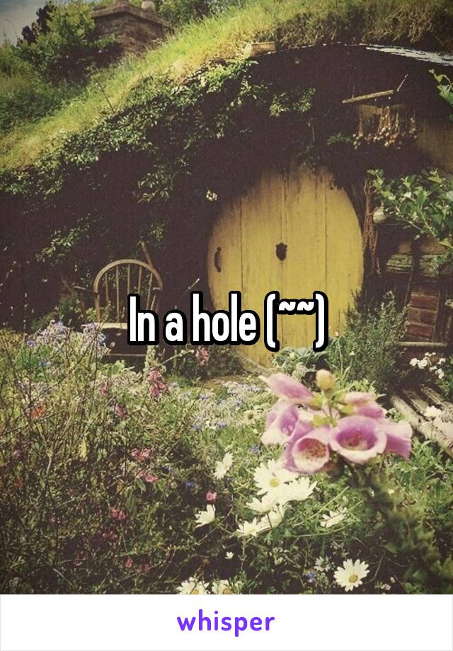 In a hole (~~)