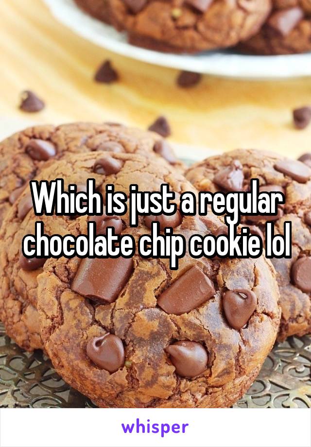 Which is just a regular chocolate chip cookie lol