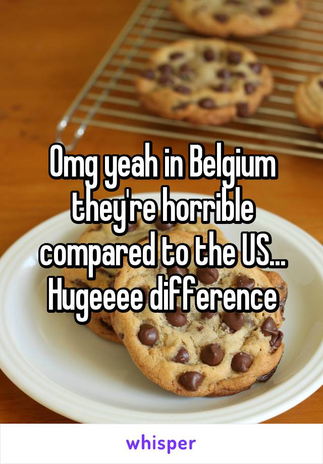 Omg yeah in Belgium they're horrible compared to the US... Hugeeee difference