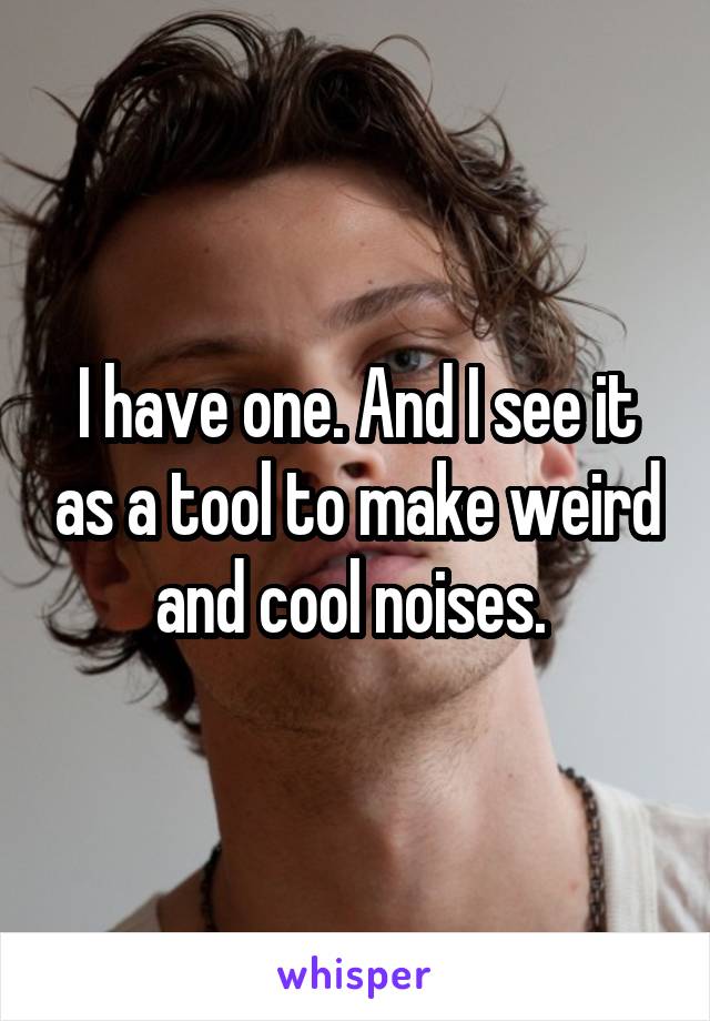 I have one. And I see it as a tool to make weird and cool noises. 