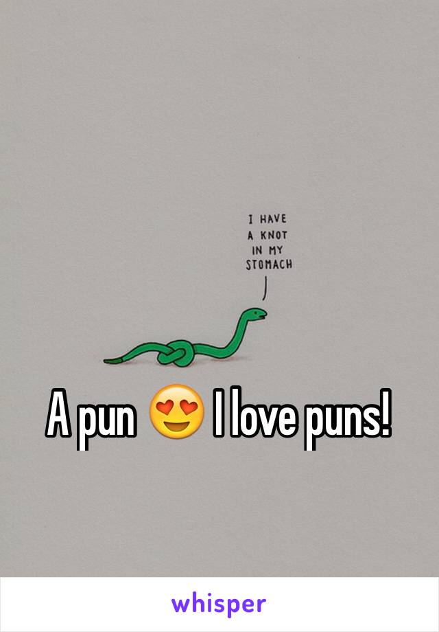 A pun 😍 I love puns!