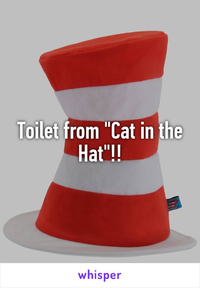 Toilet from "Cat in the Hat"!!