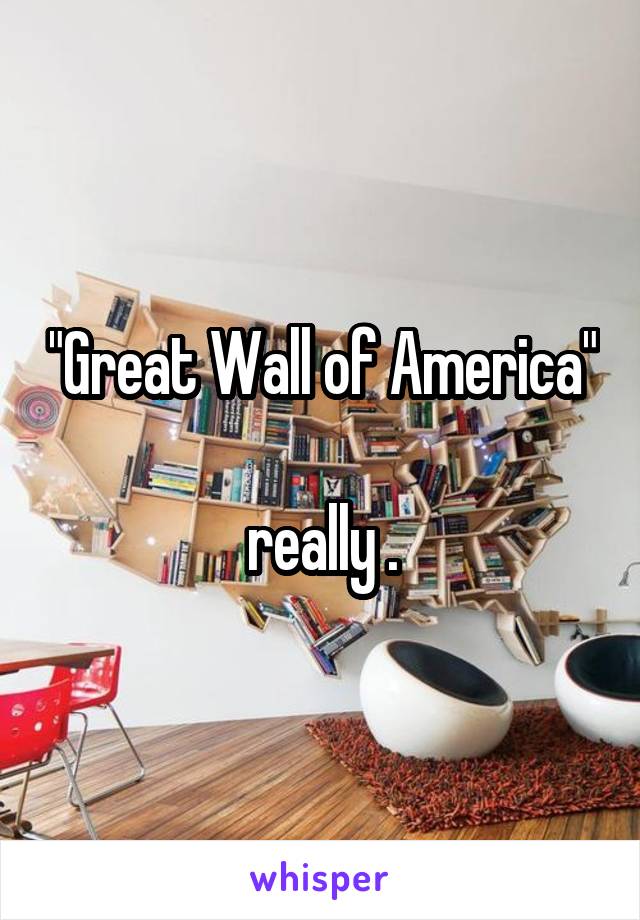 "Great Wall of America"

really .