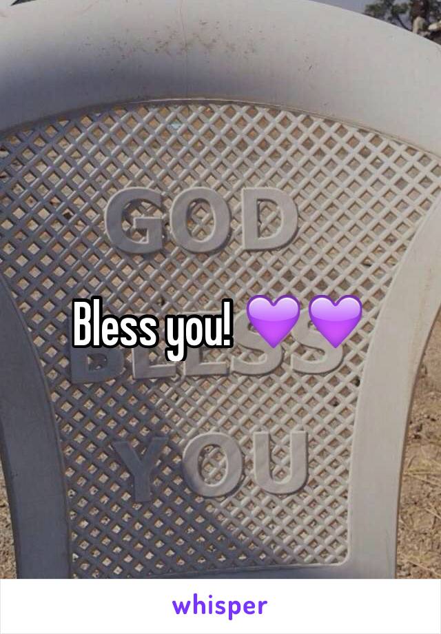 Bless you! 💜💜