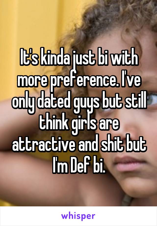 It's kinda just bi with more preference. I've only dated guys but still think girls are attractive and shit but I'm Def bi.