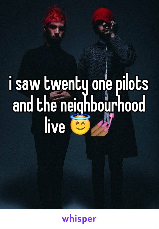 i saw twenty one pilots and the neighbourhood live 😇💅🏾