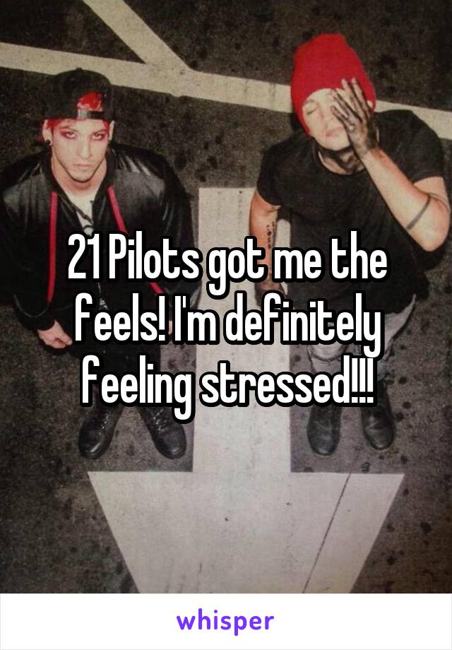21 Pilots got me the feels! I'm definitely feeling stressed!!!