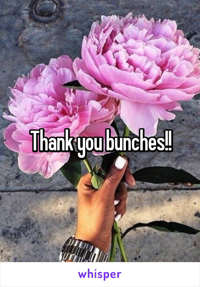 Thank you bunches!!