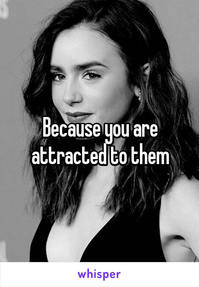 Because you are attracted to them