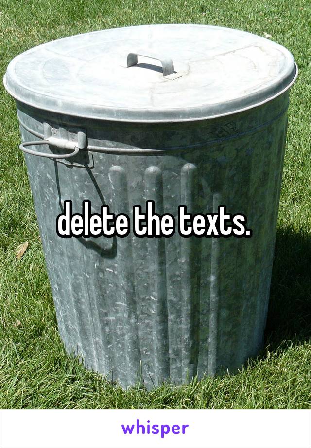 delete the texts. 
