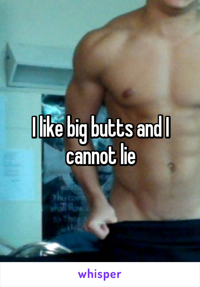 I like big butts and I cannot lie