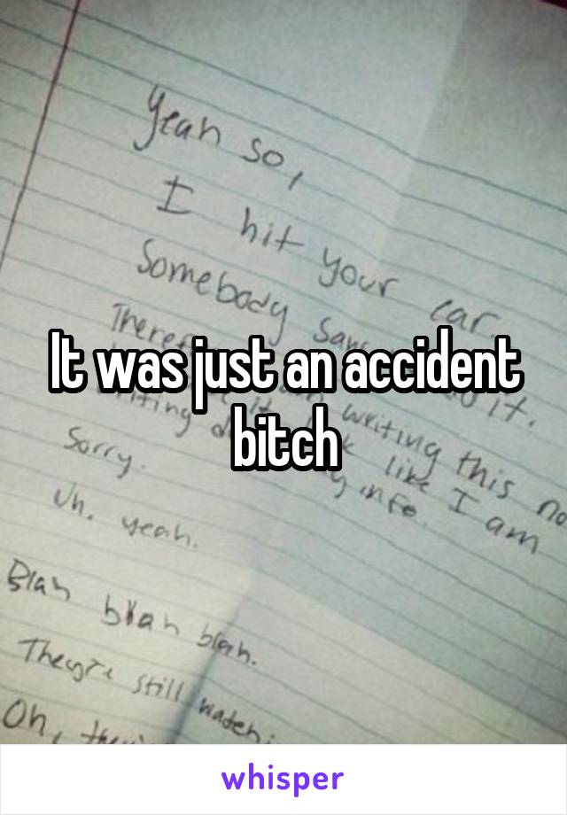 It was just an accident bitch