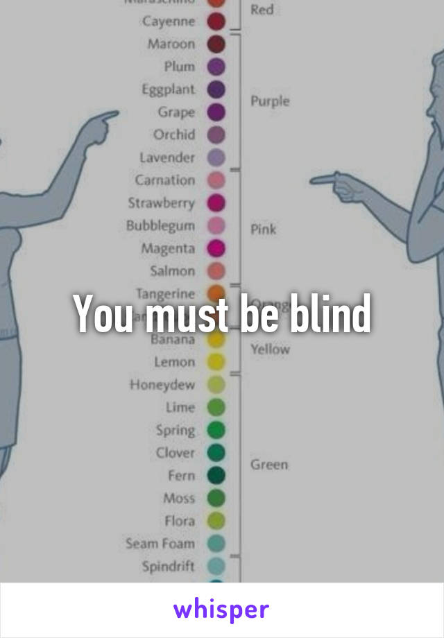 You must be blind