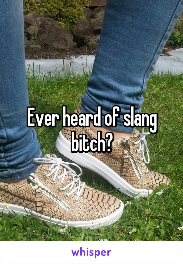 Ever heard of slang bitch😂