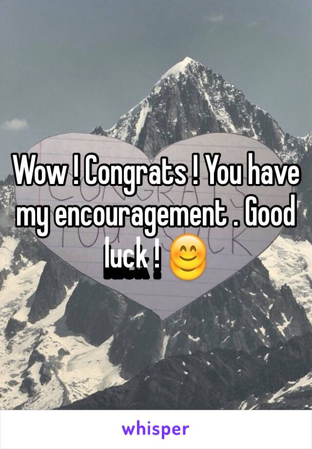 Wow ! Congrats ! You have my encouragement . Good luck ! 😊