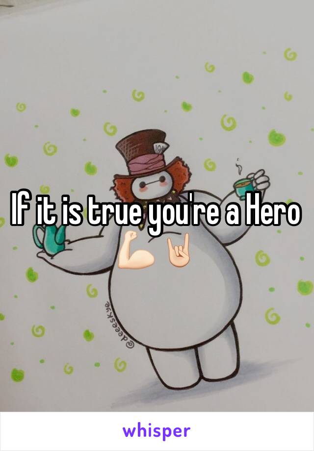 If it is true you're a Hero 💪🏻🤘🏻