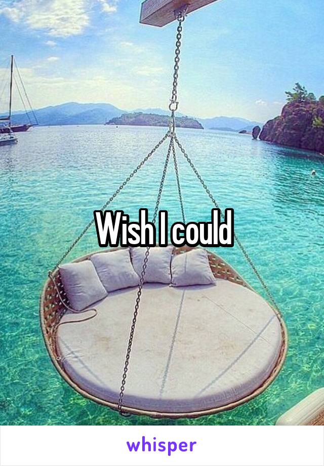 Wish I could