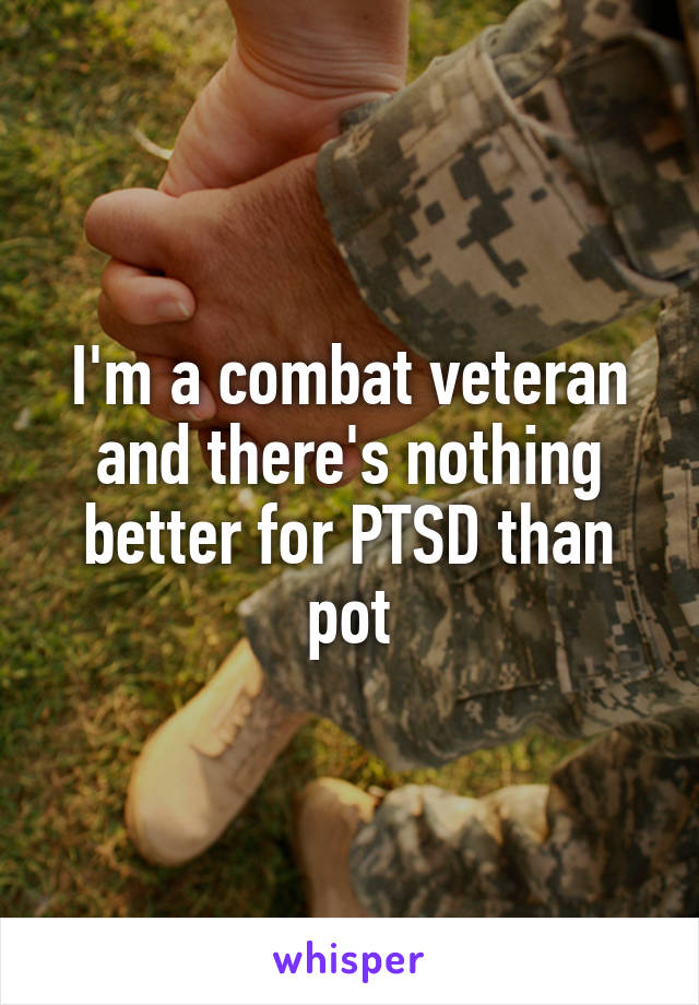 I'm a combat veteran and there's nothing better for PTSD than pot