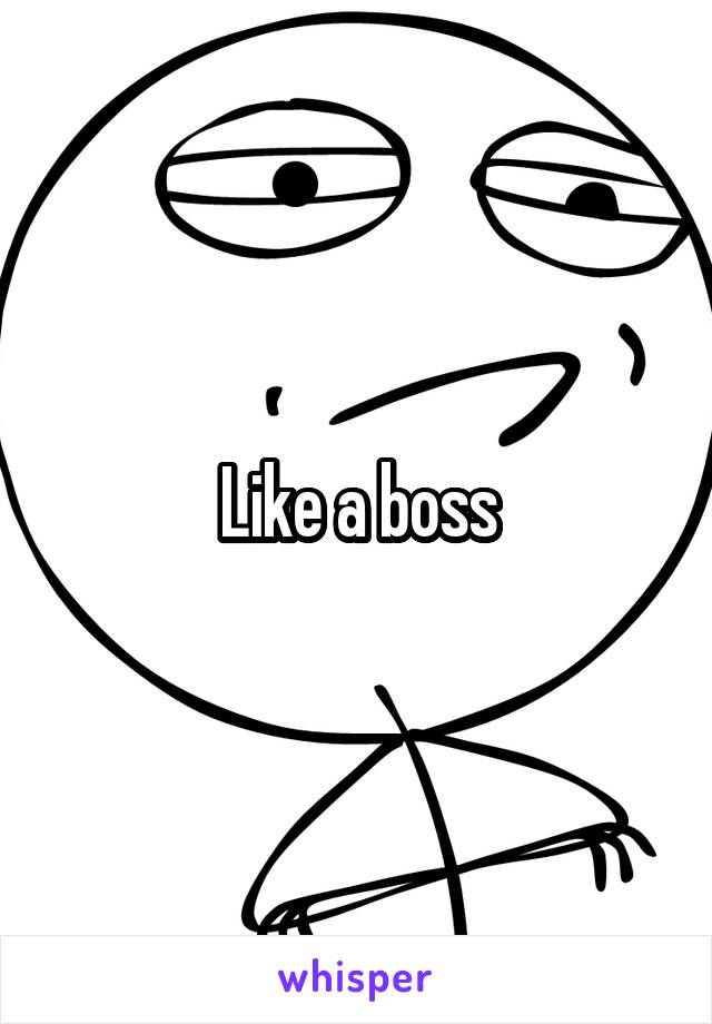 Like a boss