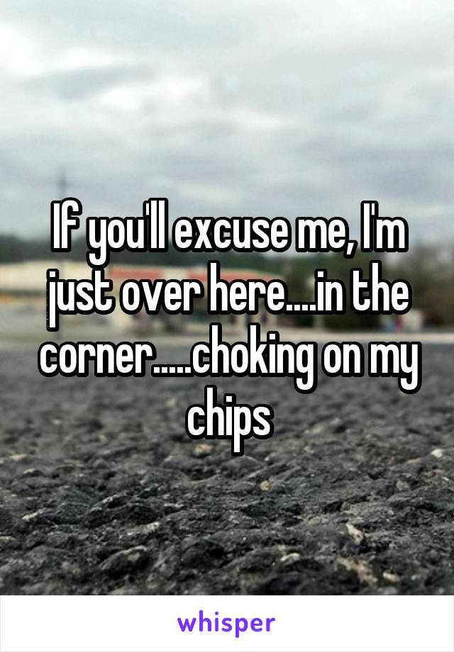 If you'll excuse me, I'm just over here....in the corner.....choking on my chips