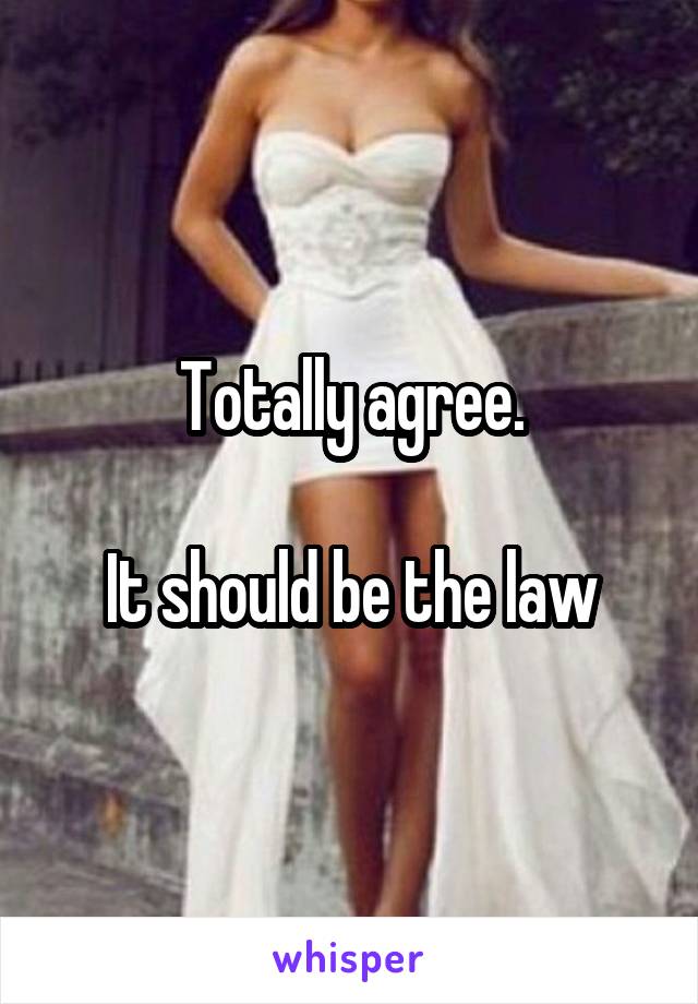 Totally agree.

It should be the law