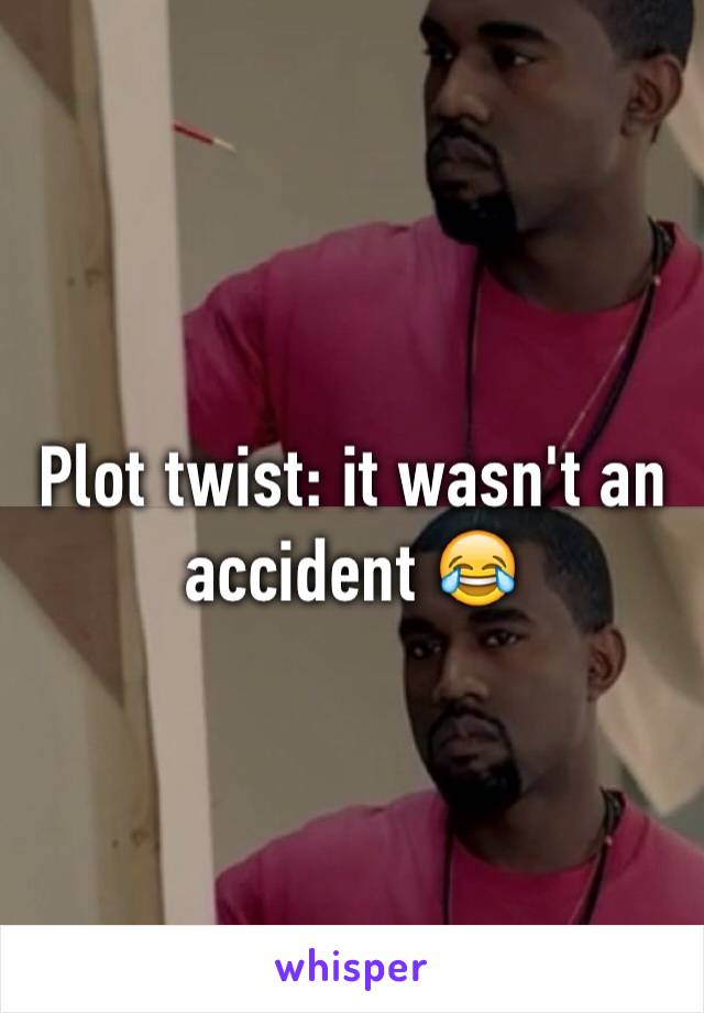 Plot twist: it wasn't an accident 😂