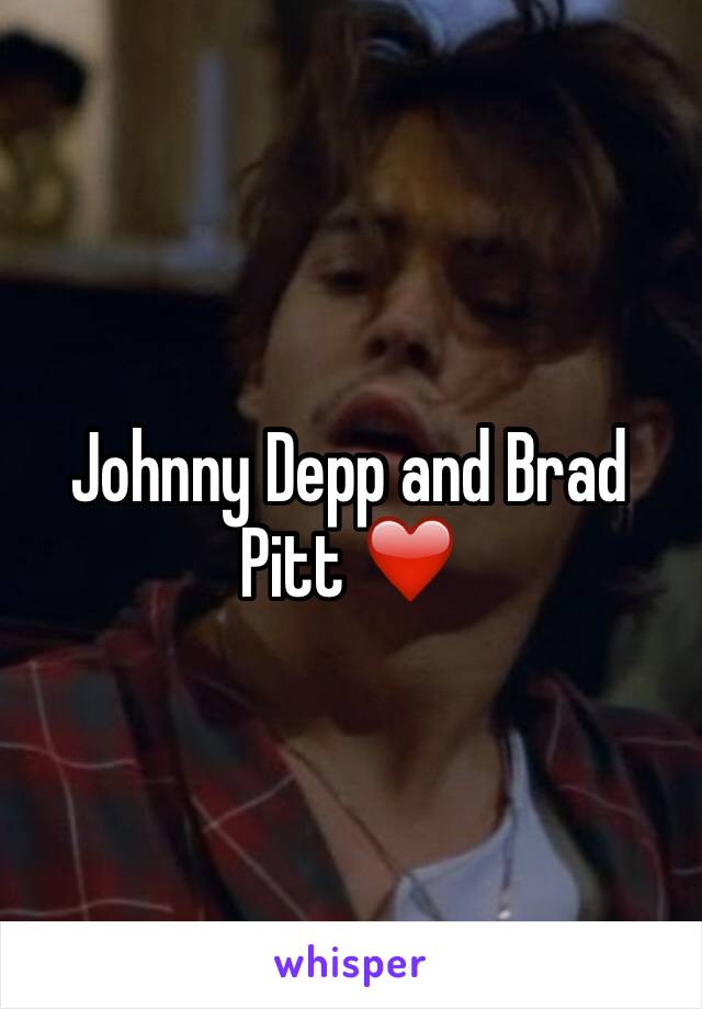 Johnny Depp and Brad Pitt ❤️