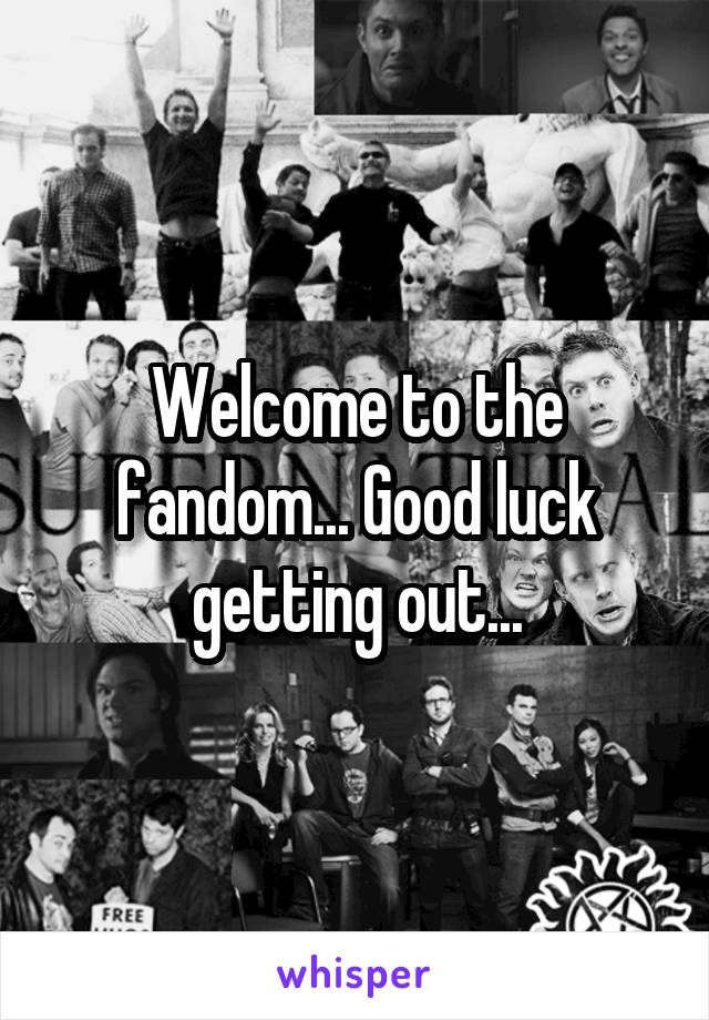 Welcome to the fandom... Good luck getting out...