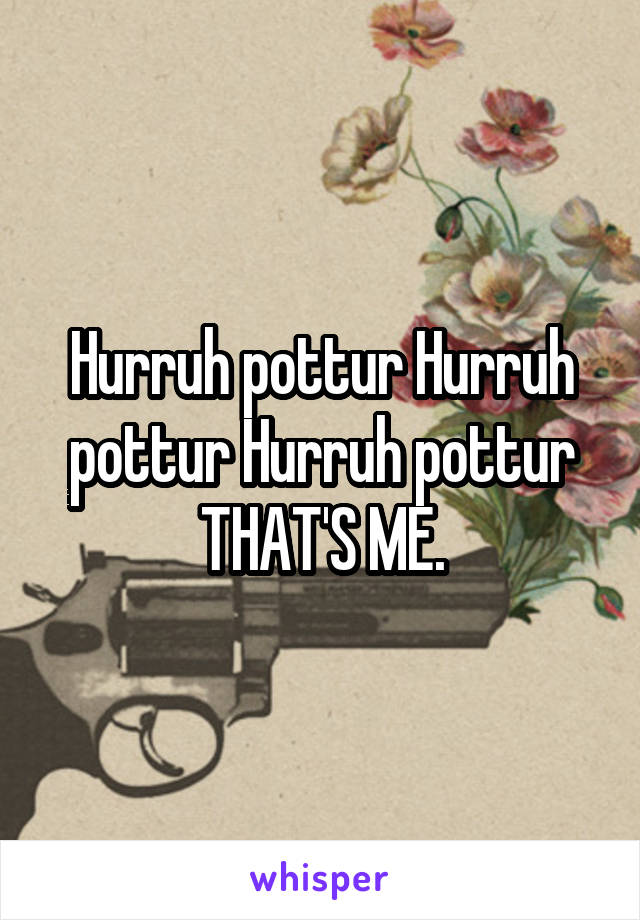 Hurruh pottur Hurruh pottur Hurruh pottur THAT'S ME.