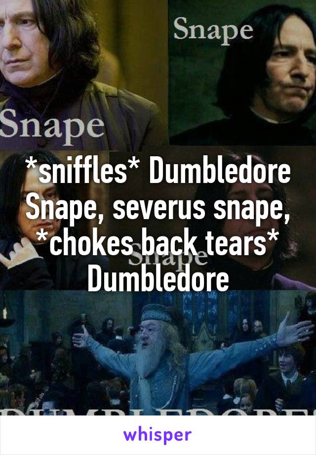 *sniffles* Dumbledore Snape, severus snape, *chokes back tears* Dumbledore