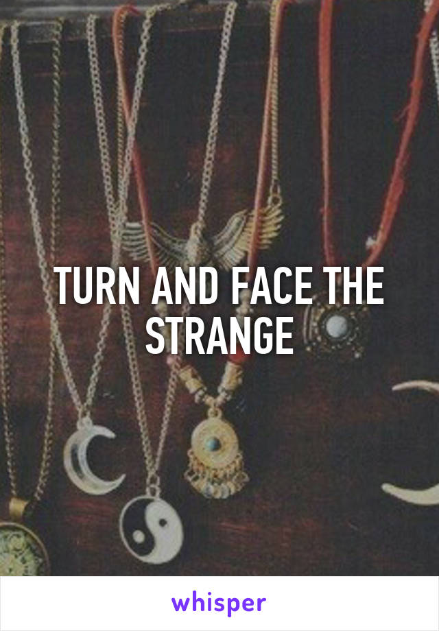 TURN AND FACE THE STRANGE