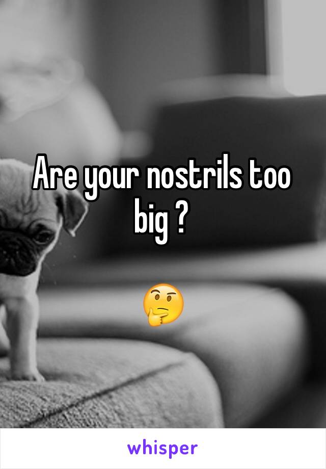 Are your nostrils too big ? 

🤔