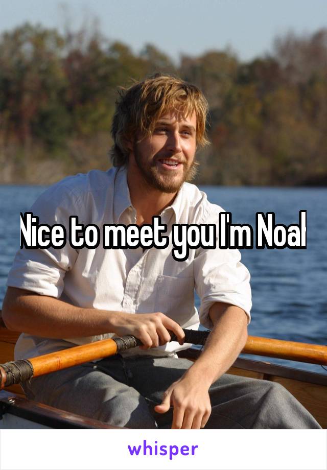 Nice to meet you I'm Noah