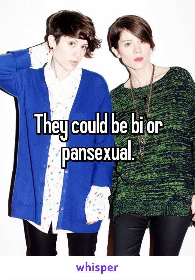 They could be bi or pansexual.