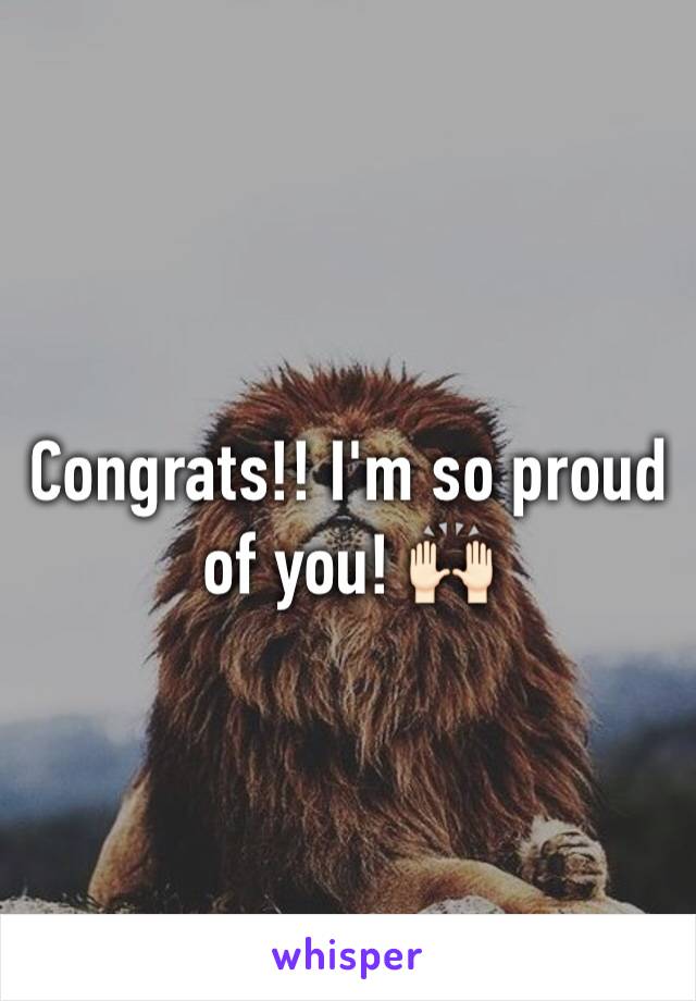Congrats!! I'm so proud of you! 🙌🏻