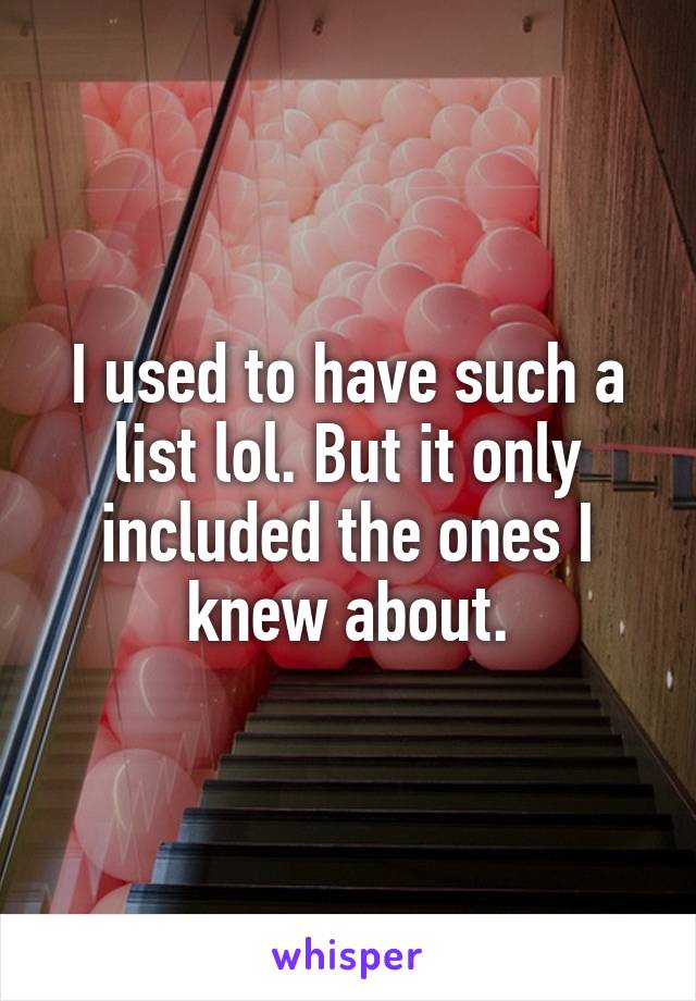 I used to have such a list lol. But it only included the ones I knew about.