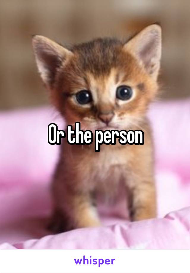 Or the person