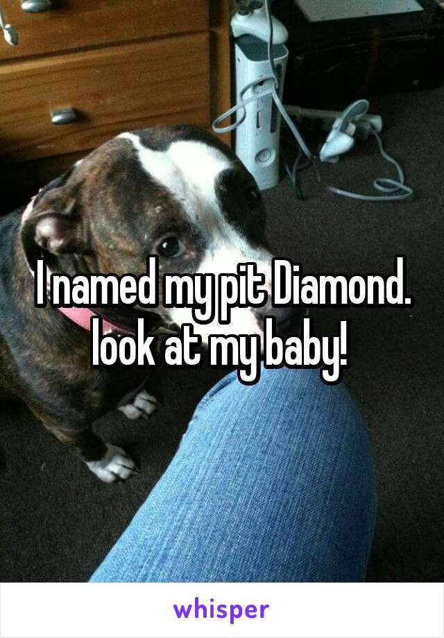 I named my pit Diamond.
look at my baby! 