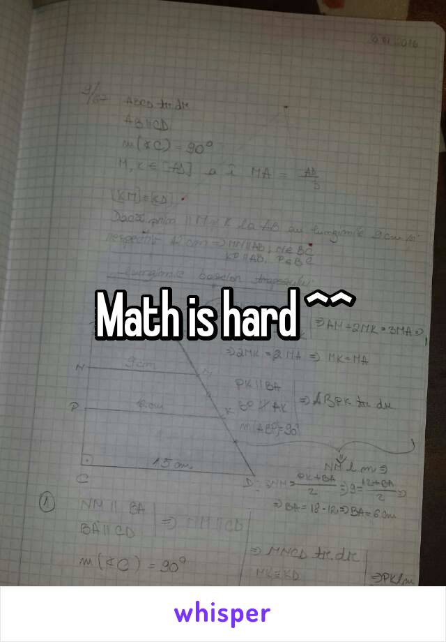 Math is hard ^^